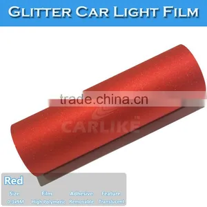 12"x394" New Arrival High Grade Glitter Light Black Car Headlight Wrap Film thumbnail-4