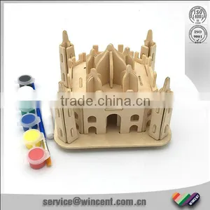 Wooden 3D DIY World's Famous Building Puzzle thumbnail-1