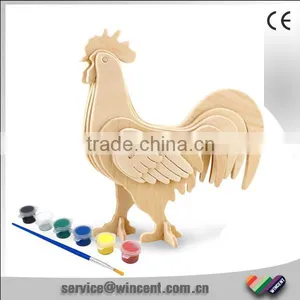 Kids Educational Toys Cock 3D Wooden Puzzle thumbnail-1
