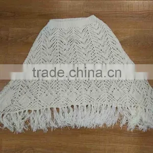 High Quality Fashion Lady Hot Sale Thick Poncho Knit Ponchos OEM Factory thumbnail-2