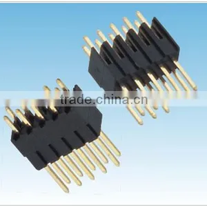 2.54mm Pitch Pin Header Dual Row Straight Dip Type Pcb to Pcb Connector thumbnail-1