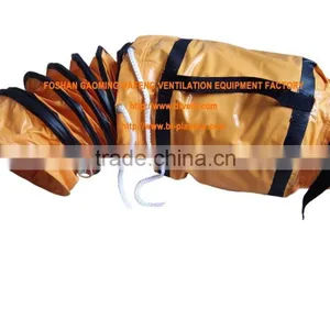 Orange Pvc Fire Resistant Flexible Air Ducting With Carry Bag thumbnail-1