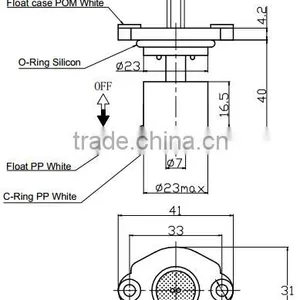High Precision PP Alarm System Float Sensor thumbnail-2