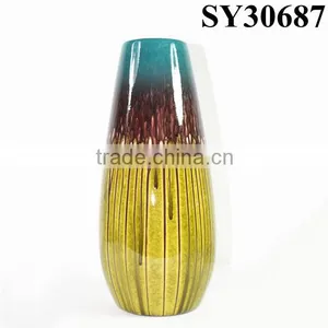 Home Decorative Yellow Large Cheap Ceramic Flower Vase thumbnail-4