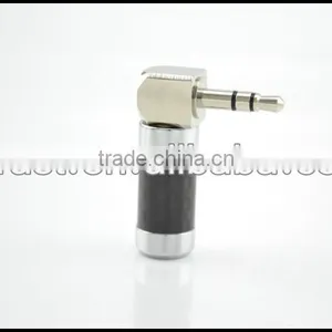Audio Gade OEM Hi End Right Angle 3.5MM Plug Rhodium Plated Carbon Fiber for DIY Headphone 90 Dgree Angle thumbnail-2