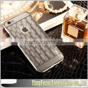 New Product Electroplated Diamond Grid Pattern 3D Aluminum Mirror Mobile Accessories Case for Iphone 6s Case Quality Choice thumbnail-5