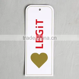 Circle Paper Hangtag With Gold Stampling for Girl's Dress thumbnail-2