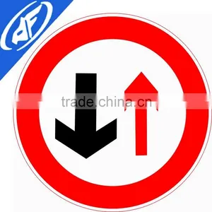 Reflective Adhesive Give Way for Oncoming Road Sign thumbnail-1