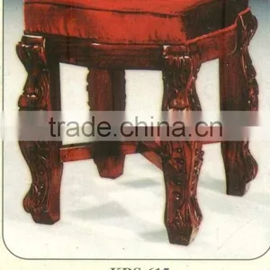Round Foot Stool Mahogany Indoor Furniture thumbnail-1