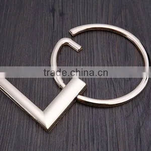 Guangzhou Factory Alloy GL-shaped Handbag Handle for Tote Bag thumbnail-1