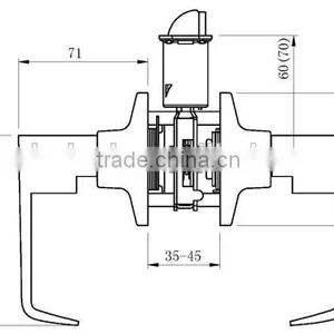 Hot South America Brass Plated Bedroom and Bathroom Handle Door Locks thumbnail-5