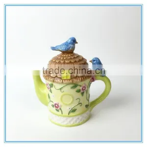 House Use Hand Print Ceramic Tea Pot Canister thumbnail-1