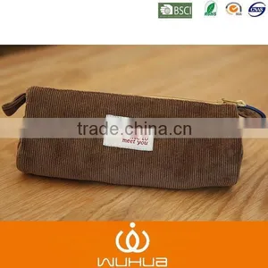 Soft Feeling Coffee Corduroy Women Pencil Case thumbnail-1