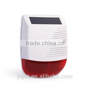 Wireless Outdoor Water-proof Solar Strobe Siren Alarm System 433/868mhz Backup Battery thumbnail-1