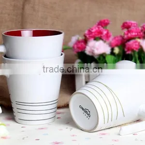 High Quality Stoneware Tea Mug With Unique Handle From China thumbnail-2