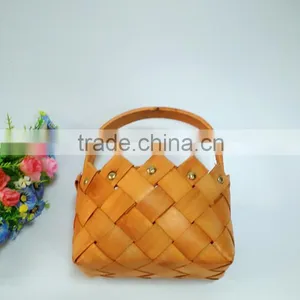 Wood Weaving Wave Edge Christmas Decoration Basket thumbnail-2