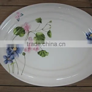 New Ceramic Big Oval Decal Plate thumbnail-1