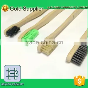HOT ON AMAZON Charcoal Bristle Bamboo Wood Toothbrush thumbnail-1