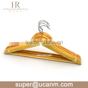 HRW-6611N B Grade Wood Cheap Coat Hanger thumbnail-3