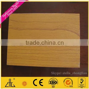 Wow!! Wood Grain Extruded Aluminium Fencing Flat Frame Manufacturer Foshan Guangzhou OEM , Wood Color Aluminium Profile Factory thumbnail-4