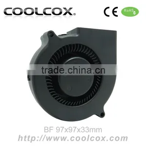 CoolCox 9733 Blower Fan,97x94x33mm Turbo Fan,DC 12V/24V Electric Blower Fan,air Conditionning Turbo Fan Blower thumbnail-1