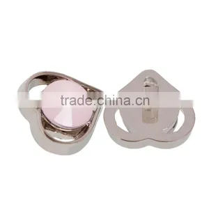 Bulk Heart Shaped Shank Rhinestone Fashion Button Ornaments thumbnail-1
