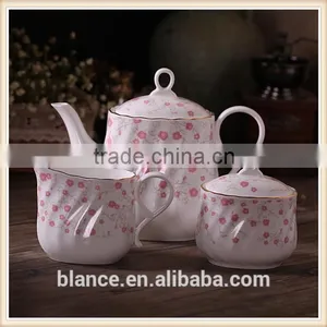 Crinkle Flower Coffee Set in European Coffee Cup Set Style thumbnail-4