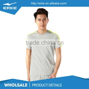 ERKE Wholesale Round Neck Blank Gray Blue Black 100%cotton Mens t Shirt thumbnail-2