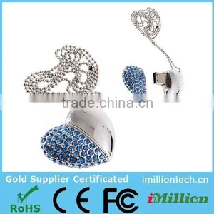 Wholesale Usb 2.0 Driver Crystal Usb Pen Drive Heart Shaped Pvc Usb Pendrive Heart Shape Pendrive thumbnail-1