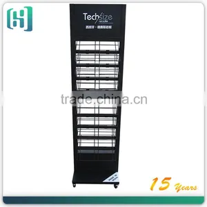 Metal Wholesale Floor Ceramic Tiles Glass Price Display Stand HSX-S0029 thumbnail-2