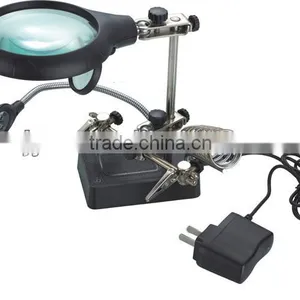 Soldering Iron Stand Magnifying Glass With Moveable LED thumbnail-1