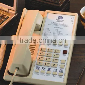 Hotel Telephone for Guestroom With Square Buttons (1 Line or 2 Lines) thumbnail-1