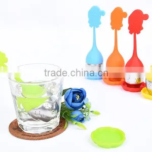 Gift Promotion Father Christmas Design Silicone Tea Infuser Bottle thumbnail-4