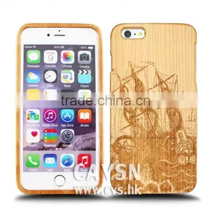 Genuine Handmade Wooden Custom Logo Dark Blue Smart Phone Case Leather thumbnail-5