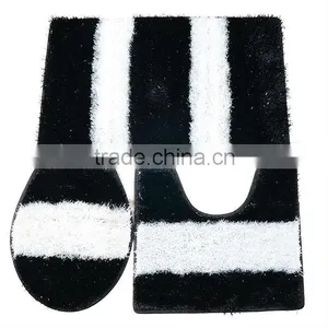 Bathroom Mat 3pcs Multicolor Polyester Shaggy Carpet/Rug thumbnail-1