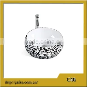 C40 Hot Selling Sanitary Ware China Round Circular Wash Basin, Small Size Art Basin, Table Top Wash Basin thumbnail-1