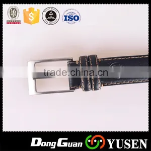 High Quality Embossed Logo Custom Fashion Mens Genuine Leather Belt thumbnail-3