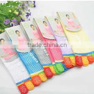 Colorful Toe Socks Five Fingers Cotton Socks Women Yoga Socks 6 Colors thumbnail-2