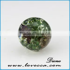 Europe and America Market Popular Design Hot Jewelry Resin Flower Necklace Resin Flower Glass Ball thumbnail-1