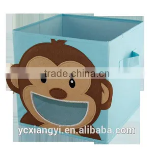Blue Cartoon Animal Fabric Book Toys Sundries Kids Folding Storage Drawers thumbnail-5