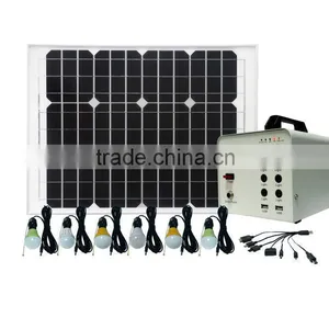 40W Solar Home Lighting System With 6pcs Led Bulbs Solar System With Led Light and Solar Light to Supply Electricity for Family thumbnail-1