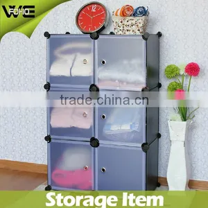 Modern Plastic Folding Bedroom Wardrobe Closet Hot Sale Design FH-AL0021-6 thumbnail-1