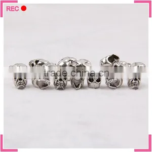 Custom Engraved Skull Charm, Antique Imitate Silver Diy Charms thumbnail-1