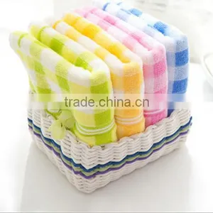 Colored Check Combed Cotton Face Towel thumbnail-2