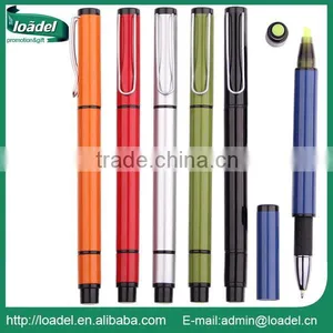 Customized Logo 2 in 1 Highlighter and Ballpoint Pen thumbnail-1