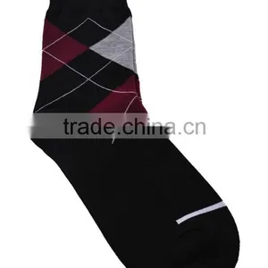 Latest Design Fashion Men Multicolor Geometric Soft Cotton Casual Dress Socks thumbnail-4