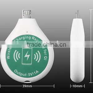 Compact Qi-Enabled Wireless Charging Adapter For Android Phones With Micro USB 5pin Connectors thumbnail-1