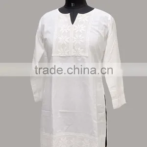 Cotton Bollybood Tops Shirts Caftans Kurtis thumbnail-1