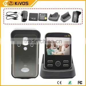 2.4Ghz 300meter Kivos Kdb300 Video Door Phone With Record With Pir Auto-detection Recording thumbnail-1
