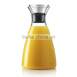 Glass Drip-free Carafe With Stainless Steel Silicone Flip-top Lid, Hot and Cold Water Pitcher, Tea/Coffee Maker thumbnail-2